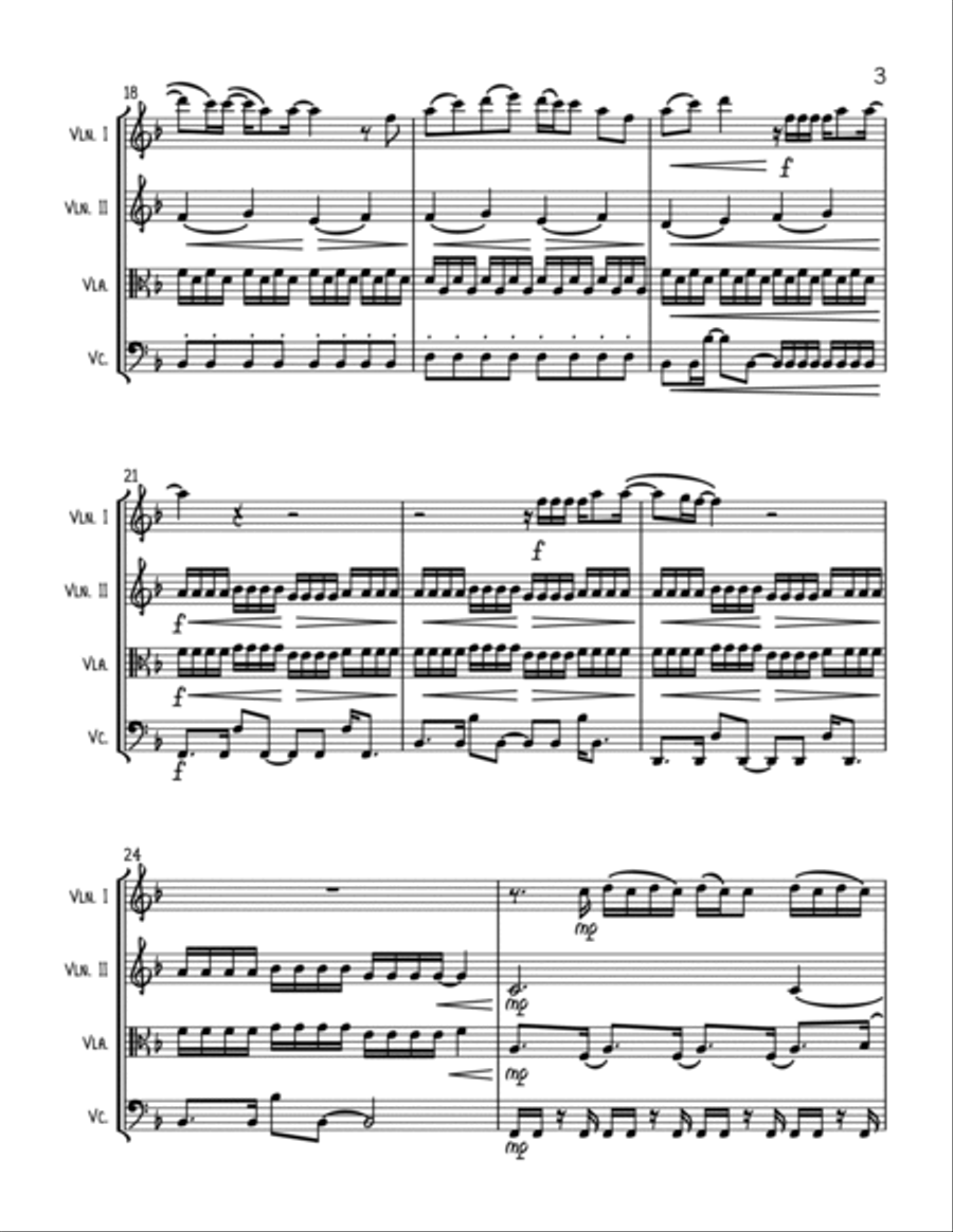 In My Blood String Quartet scores gallery preview page 3