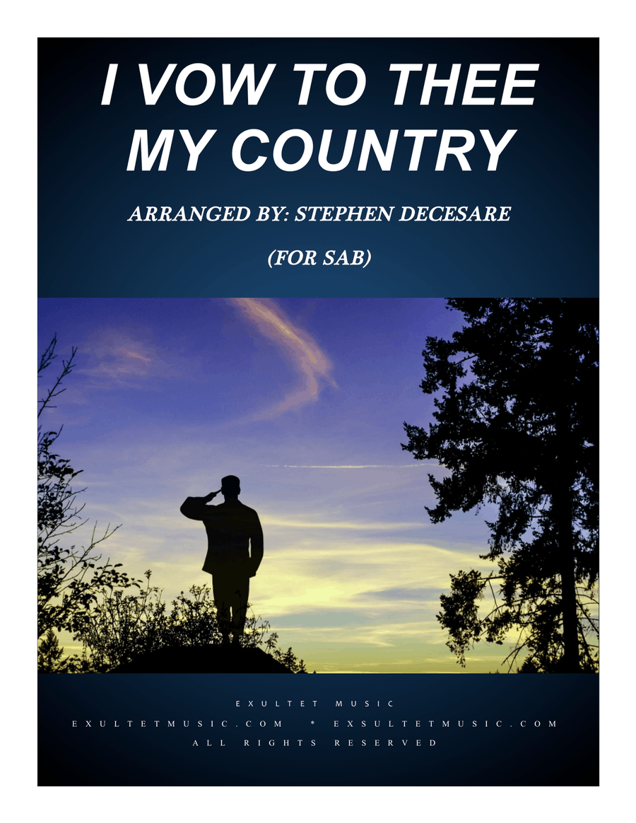 I Vow To Thee My Country (for SAB) 3-Part scores gallery preview page 1