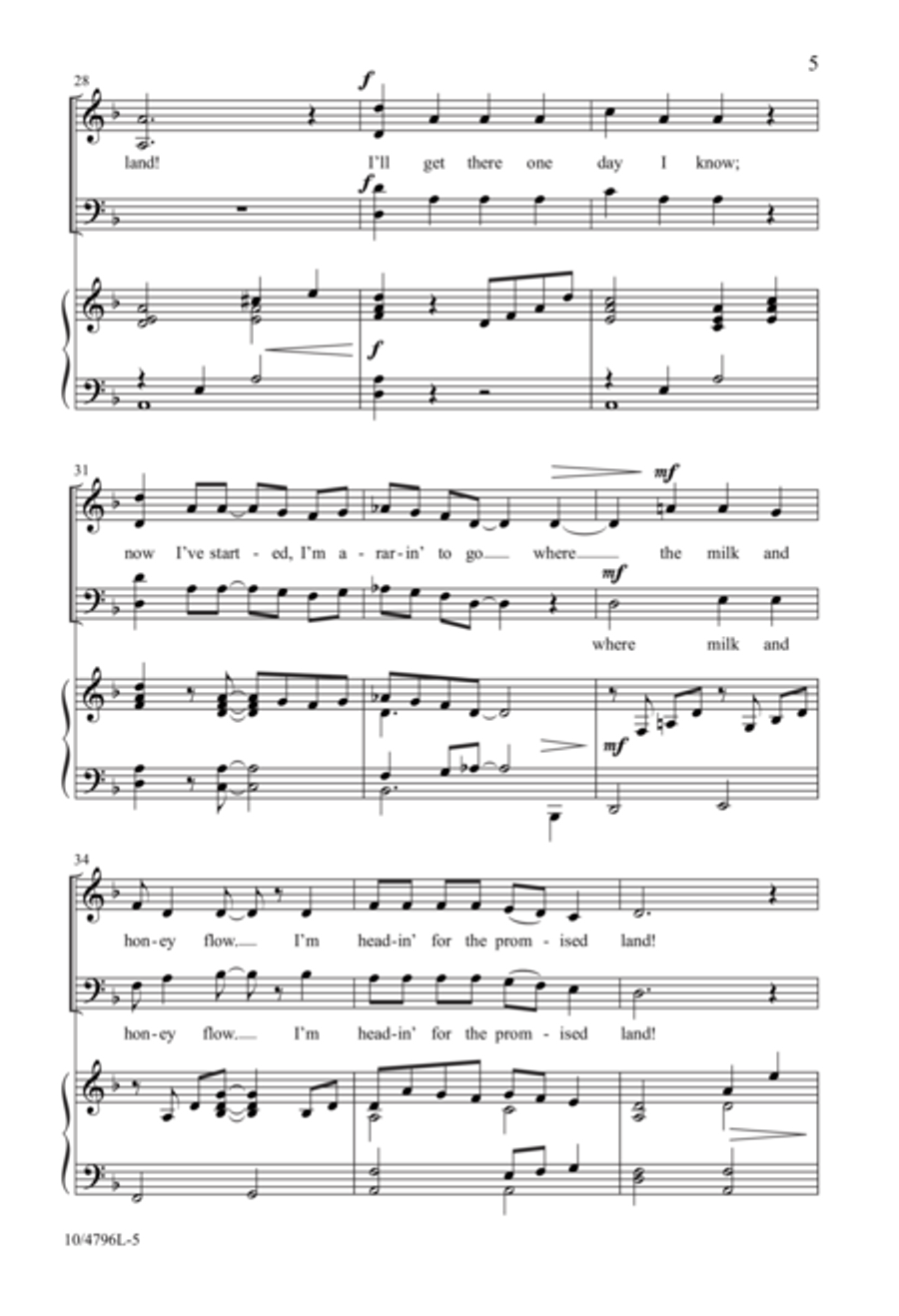 Headin' for the Promised Land 4-Part scores gallery preview page 5