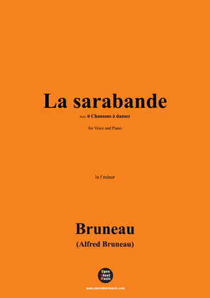 Book cover for Alfred Bruneau-La sarabande,in f minor