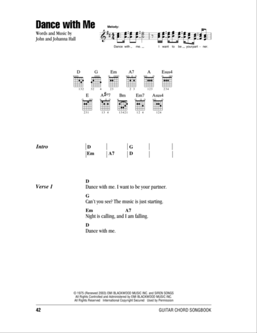Dance With Me Dance With Me Acoustic Guitar scores gallery preview page 1