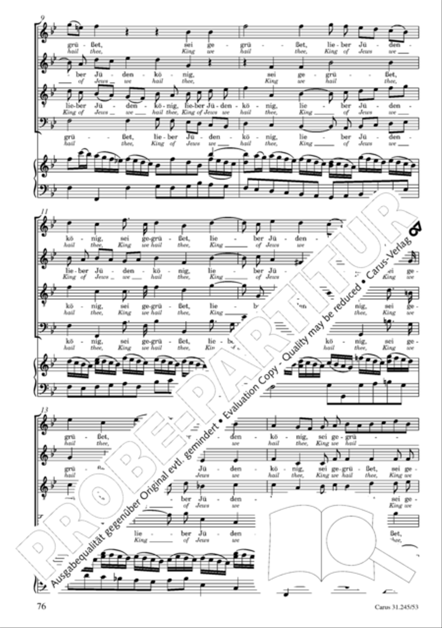 St. John Passion (Johannes-Passion) 4-Part scores gallery preview page 77