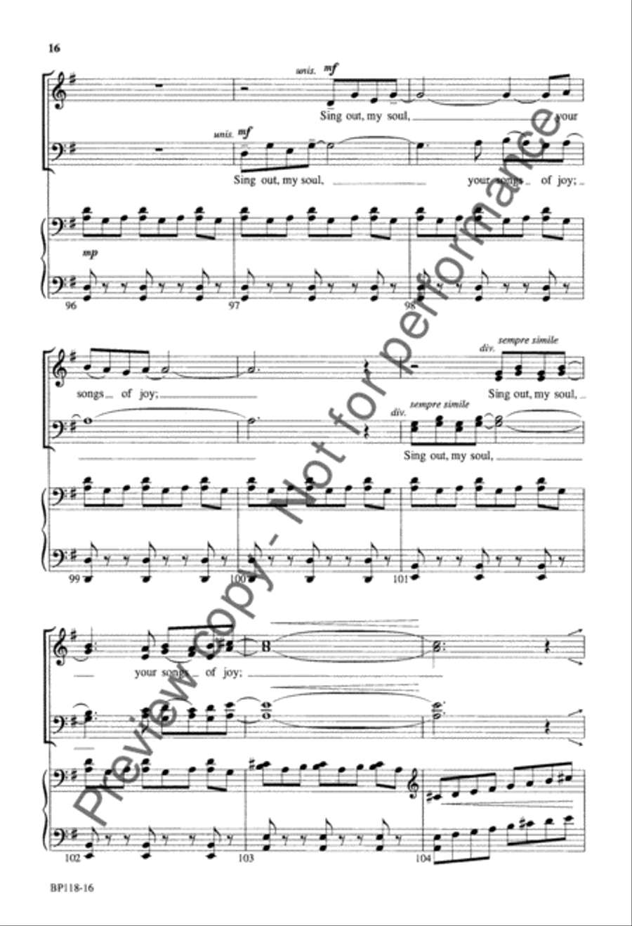 Sing Out, My Soul (SATB) Sing Out, My Soul (SATB) 4-Part scores gallery preview page 17