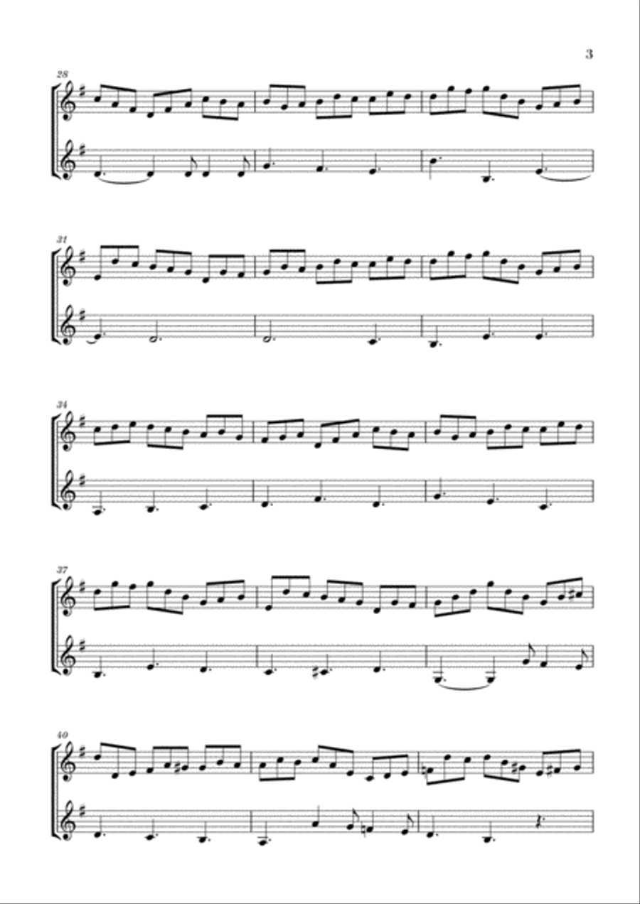Bach - Jesus bleibet meine Freude for 2 Violins Bach - Jesus bleibet meine Freude for 2 Violins String Duet scores gallery preview page 3