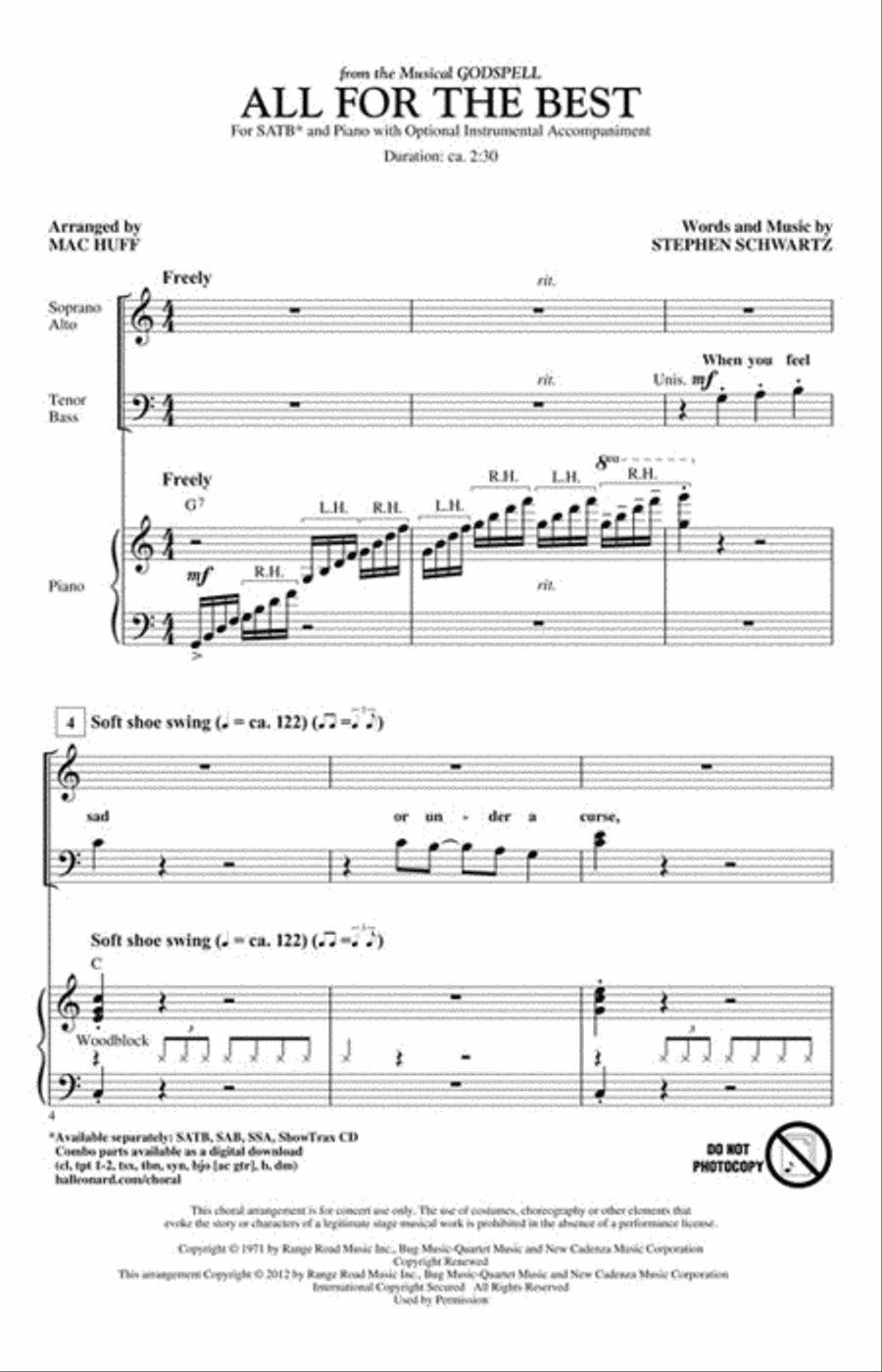 All for the Best 4-Part scores gallery preview page 2