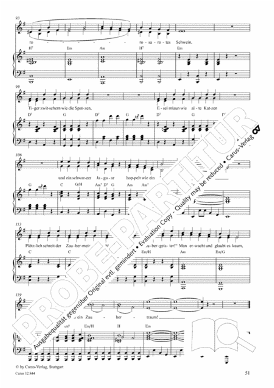 Gruselmonsterzaubersongs. Heft II Children's Choir scores gallery preview page 52