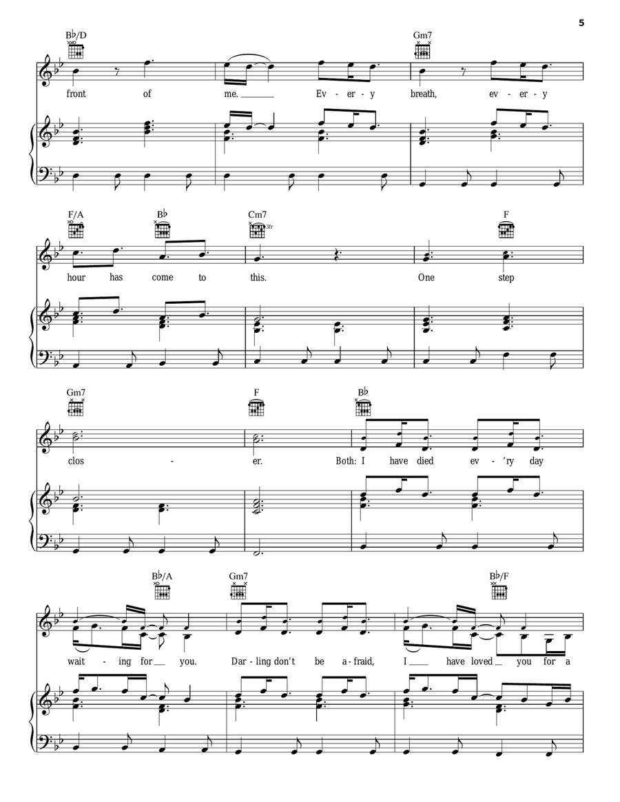 A Thousand Years (Part 2) Piano, Vocal, Guitar scores gallery preview page 5