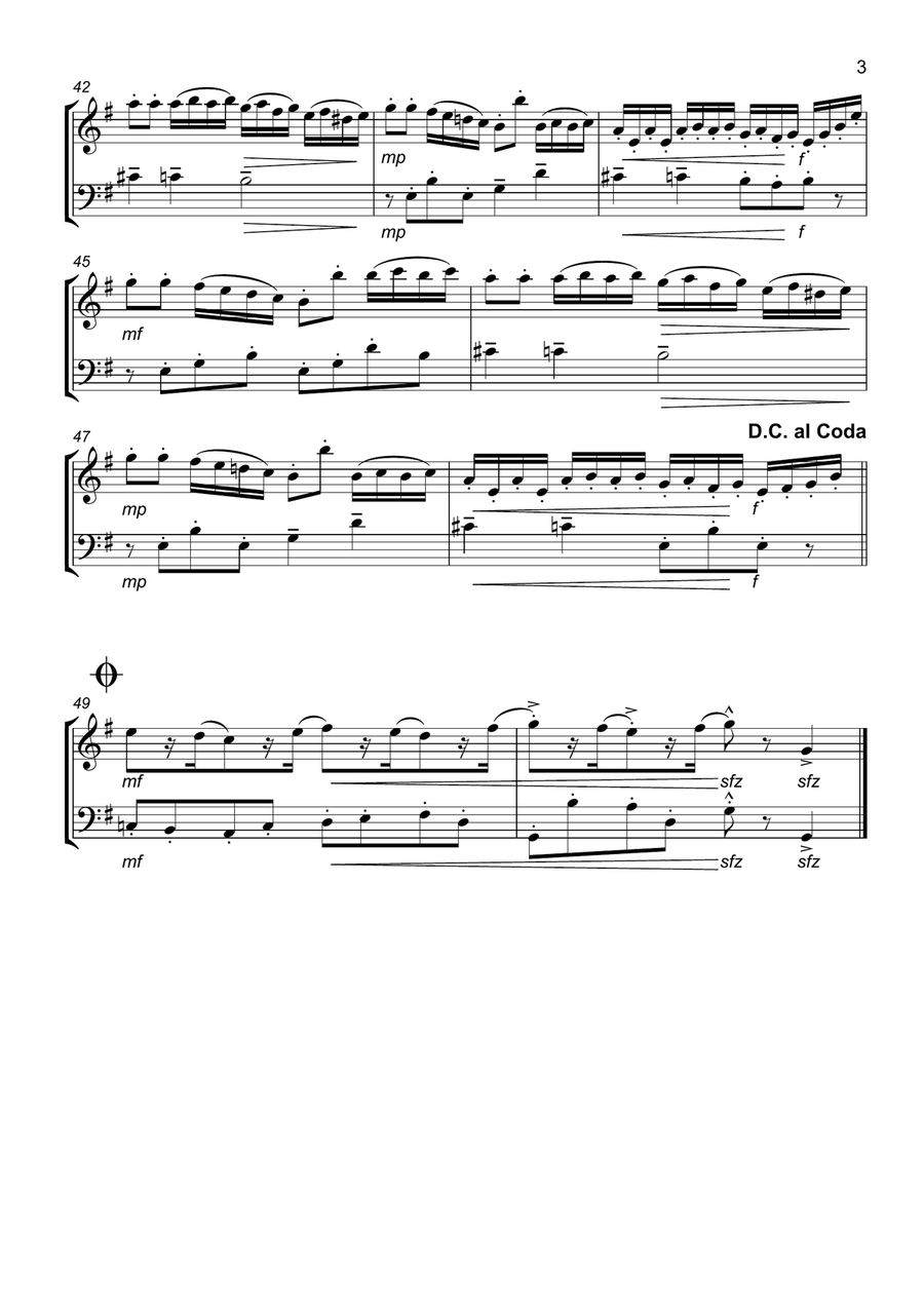 Nutcracker Suite - March: Violin & Cello Duet String Duet scores gallery preview page 3