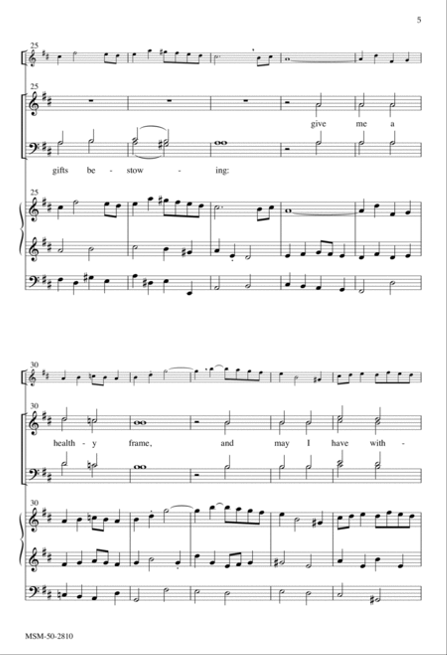 O God, My Faithful God 4-Part scores gallery preview page 5