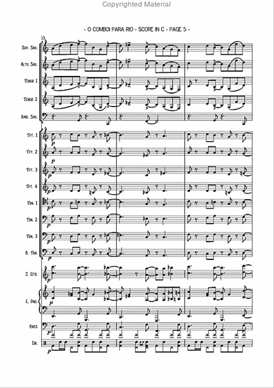 O comboi para rio Jazz Ensemble scores gallery preview page 6