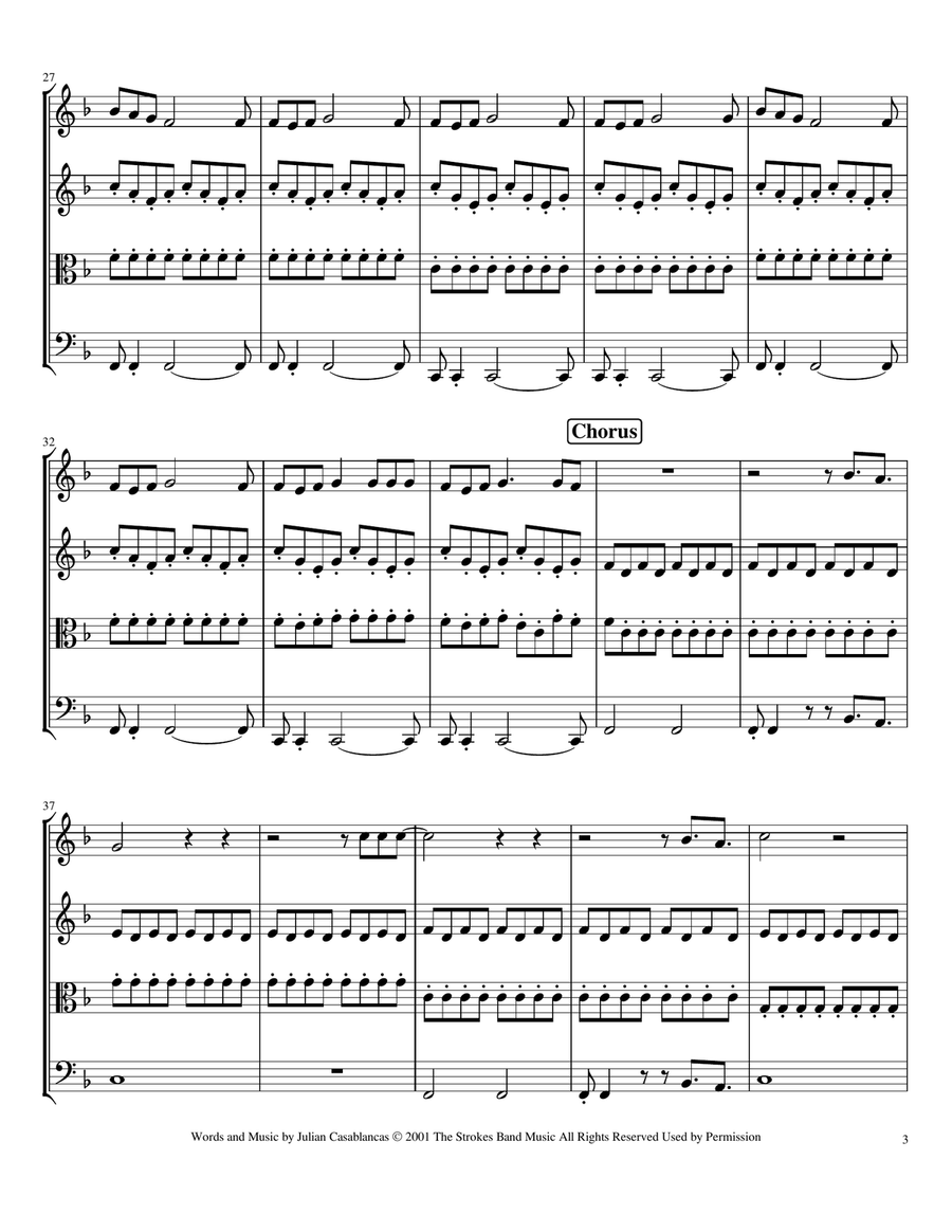 Is This It String Quartet scores gallery preview page 3