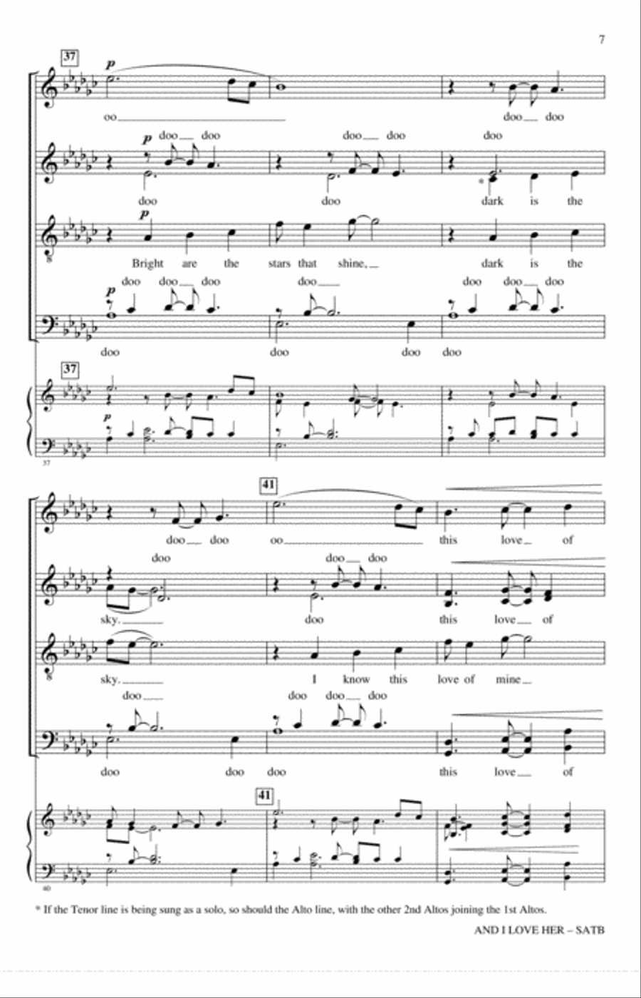 And I Love Her And I Love Her 4-Part scores gallery preview page 6