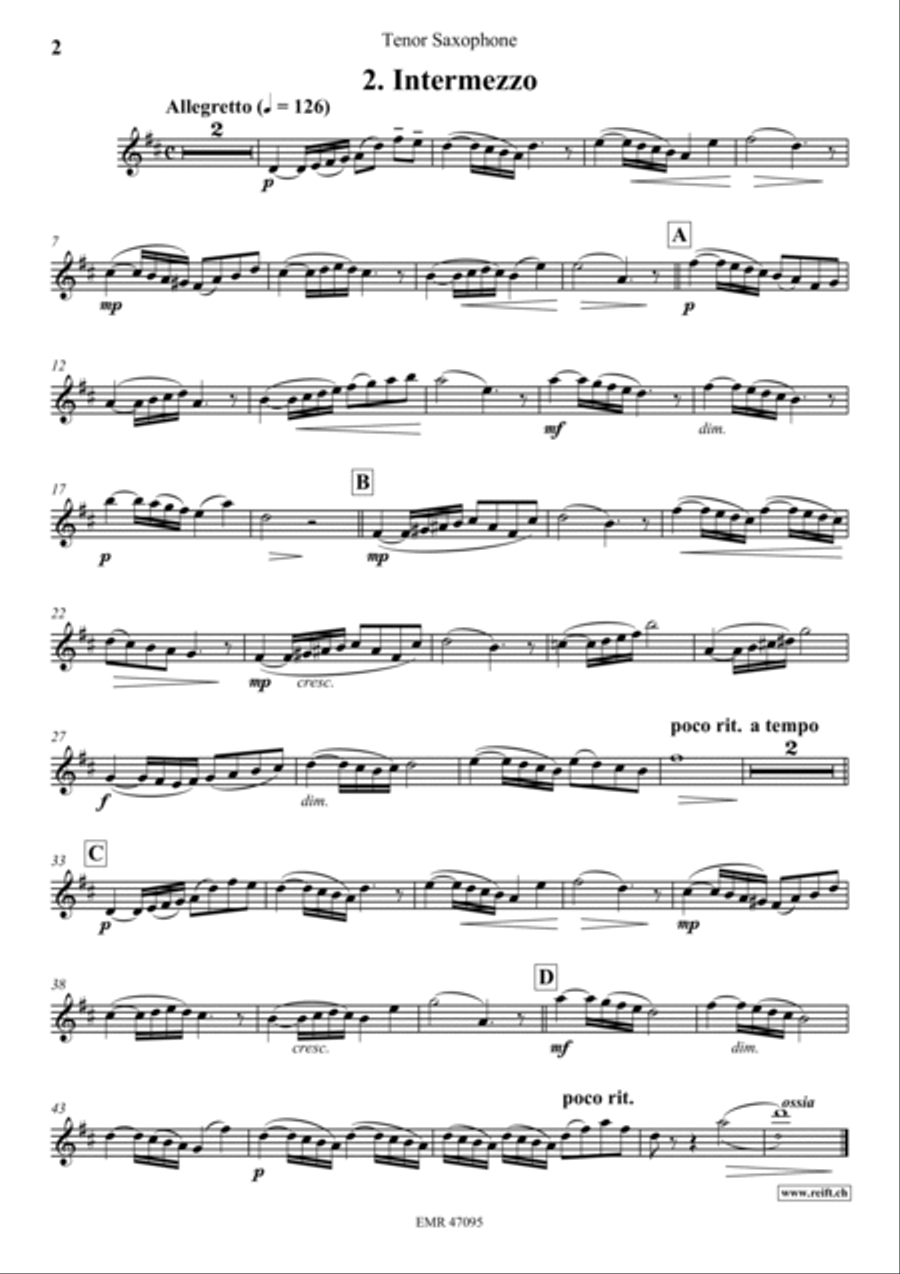 4 Humoresken Tenor Saxophone scores gallery preview page 3
