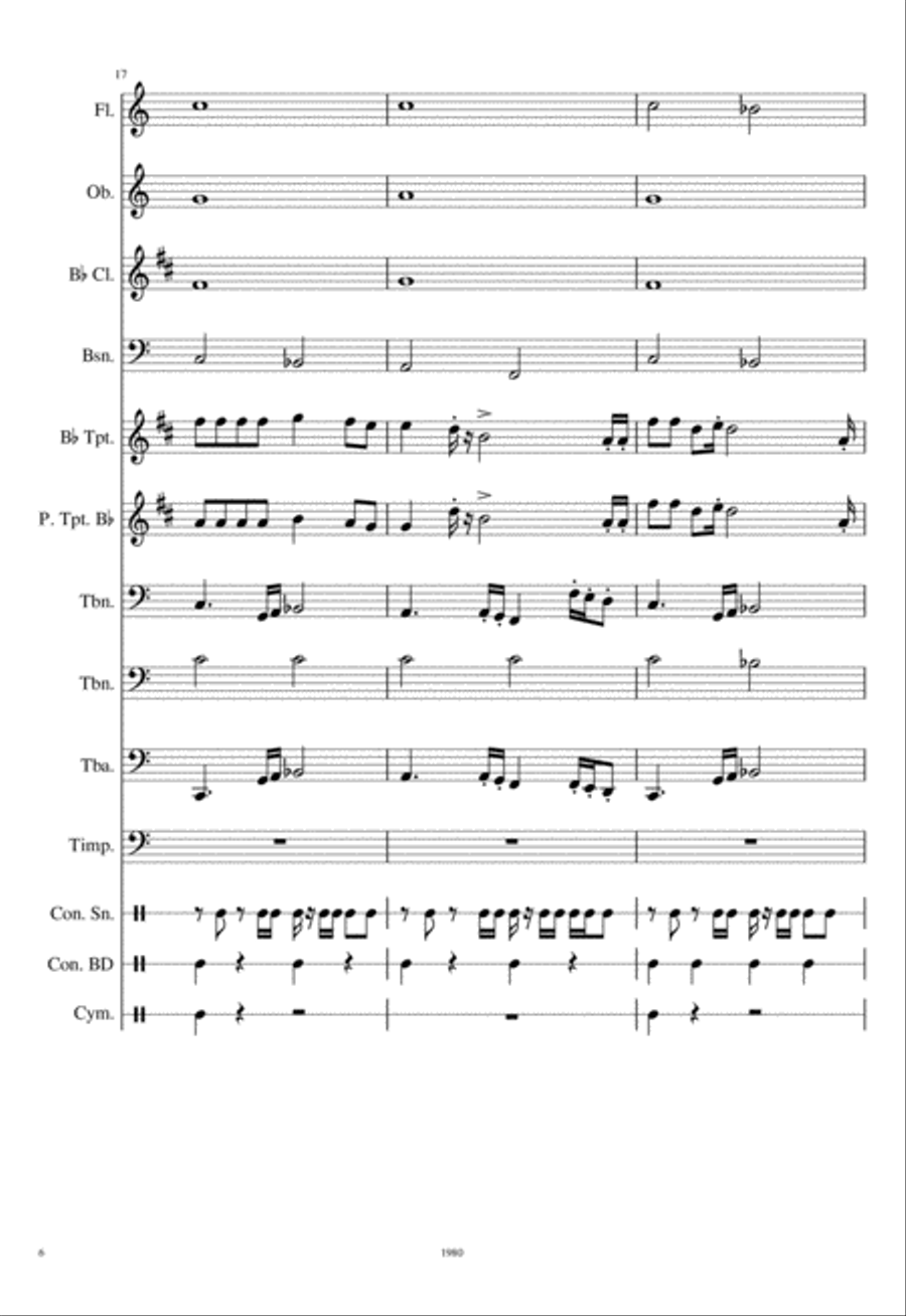 The Battle (for band) The Battle (for band) Jazz Ensemble scores gallery preview page 6