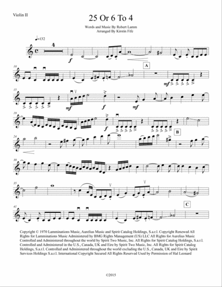 25 Or 6 To 4 25 Or 6 To 4 String Quartet scores gallery preview page 3