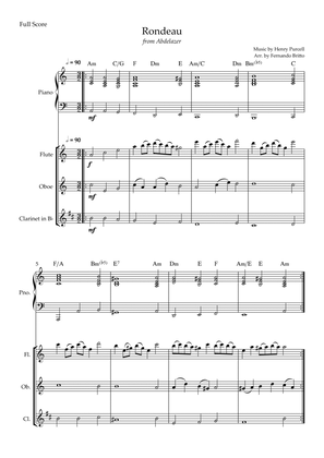 Rondeau (from Abdelazer) for Woodwind Trio and Piano Accompaniment with Chords