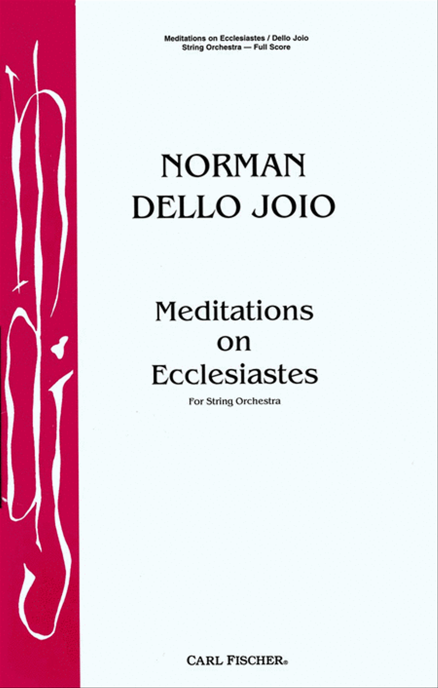 Meditations on Ecclesiastes Double Bass scores gallery preview page 1