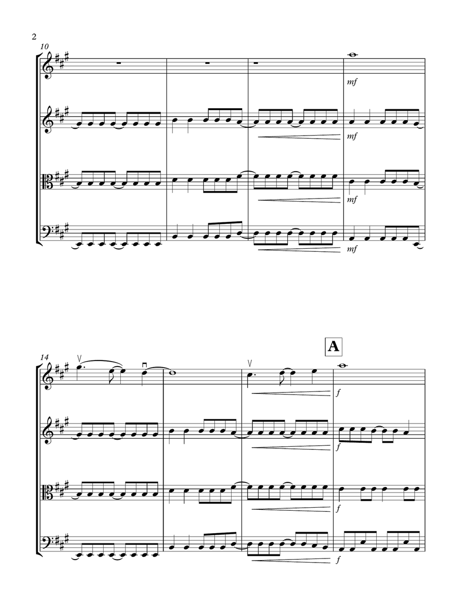 Just Like Heaven String Quartet scores gallery preview page 2