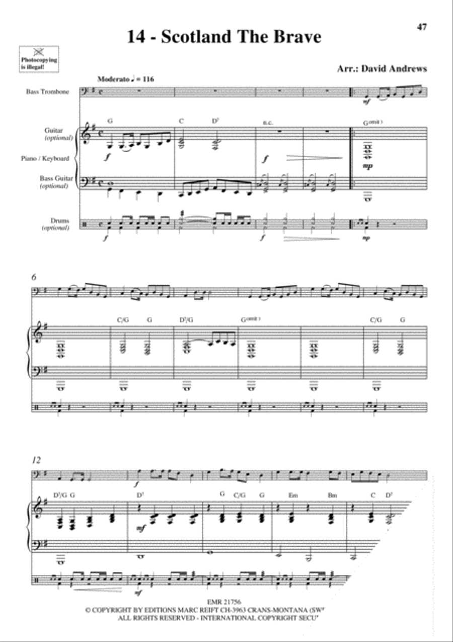 20 Celtic Hits Bass Trombone scores gallery preview page 16
