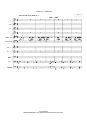 Debussy: Piano Preludes Bk.1 No.12 "Minstrels" - symphonic wind