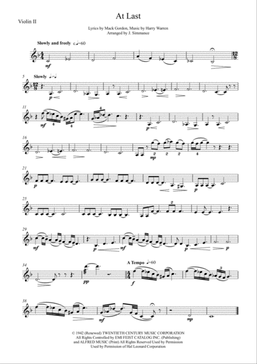 At Last At Last String Quartet scores gallery preview page 2