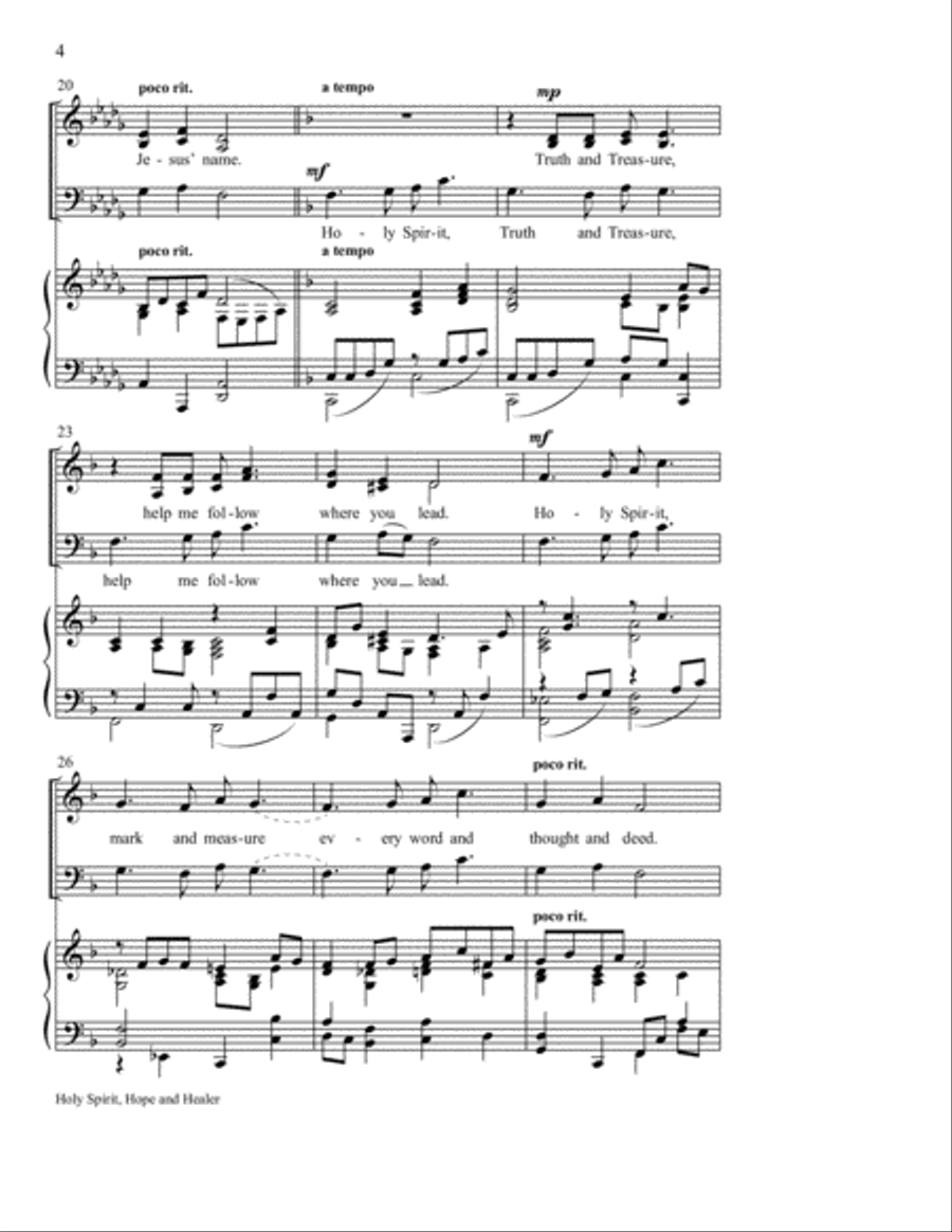 Holy Spirit, Hope and Healer 3-Part scores gallery preview page 4