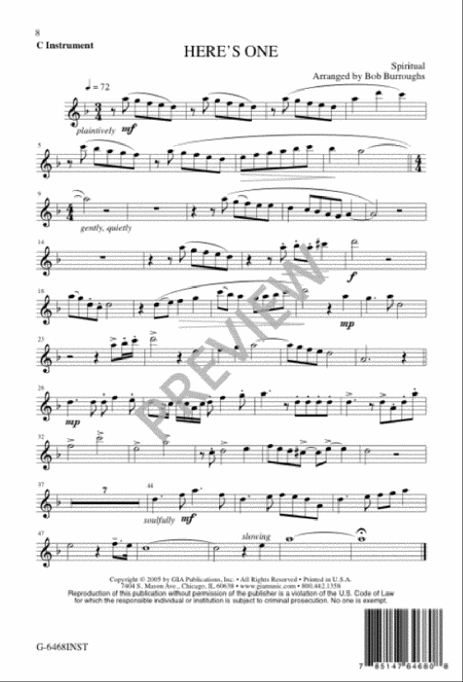 Here's One 4-Part scores gallery preview page 8