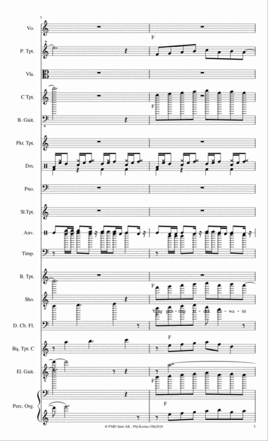 SAKURA (HIDUP INI AMAT INDAH) Large Ensemble scores gallery preview page 5