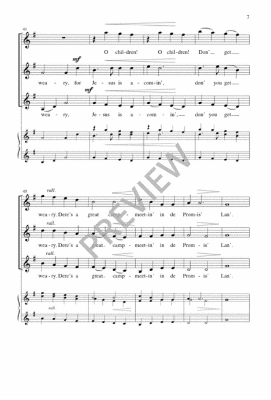 Walk Together, Children 3-Part scores gallery preview page 7