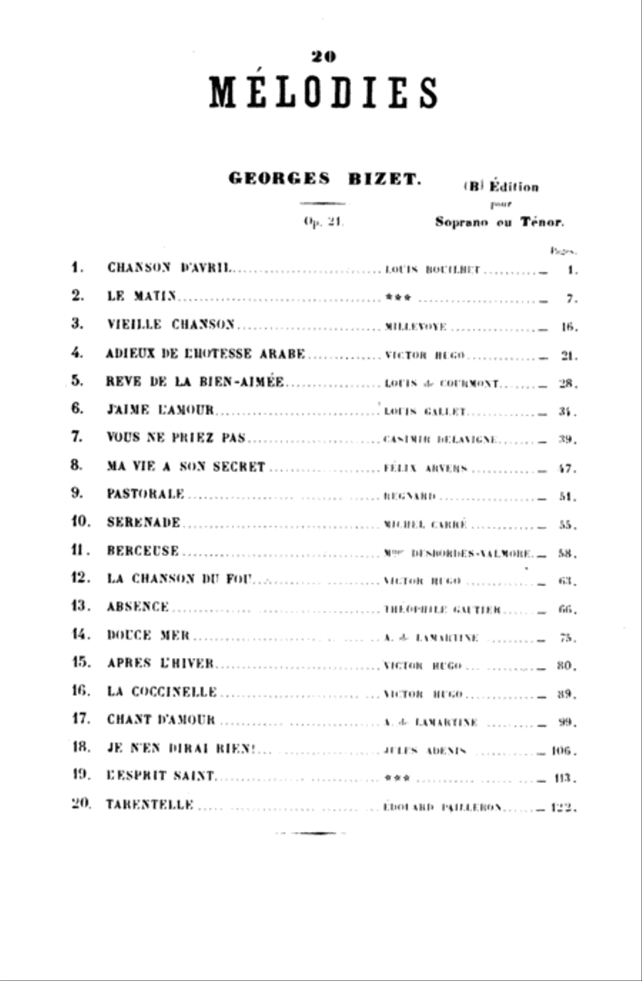 20 Melodies -- Soprano or Tenor Voice scores gallery preview page 3