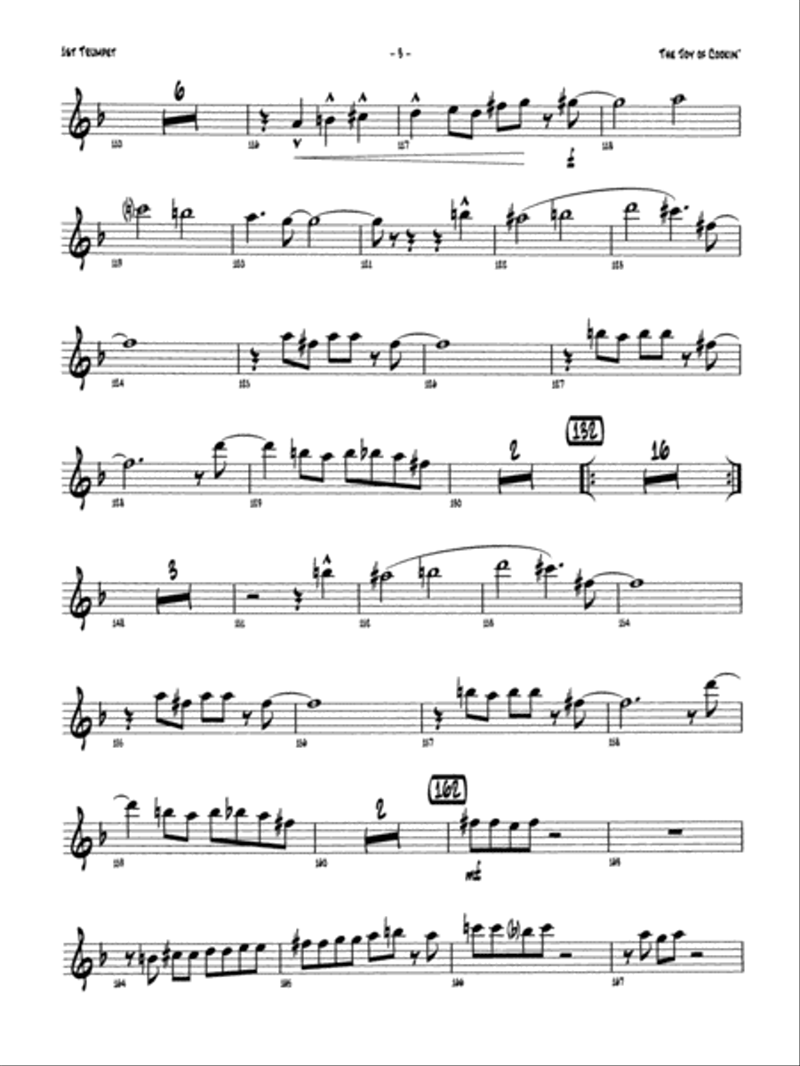The Joy of Cookin': 1st B-flat Trumpet Jazz Ensemble scores gallery preview page 4