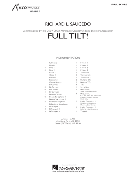 Full Tilt - Full Score