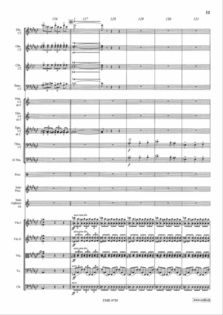 Capriccio Sur Deux Chants Populaires Orchestra scores gallery preview page 11