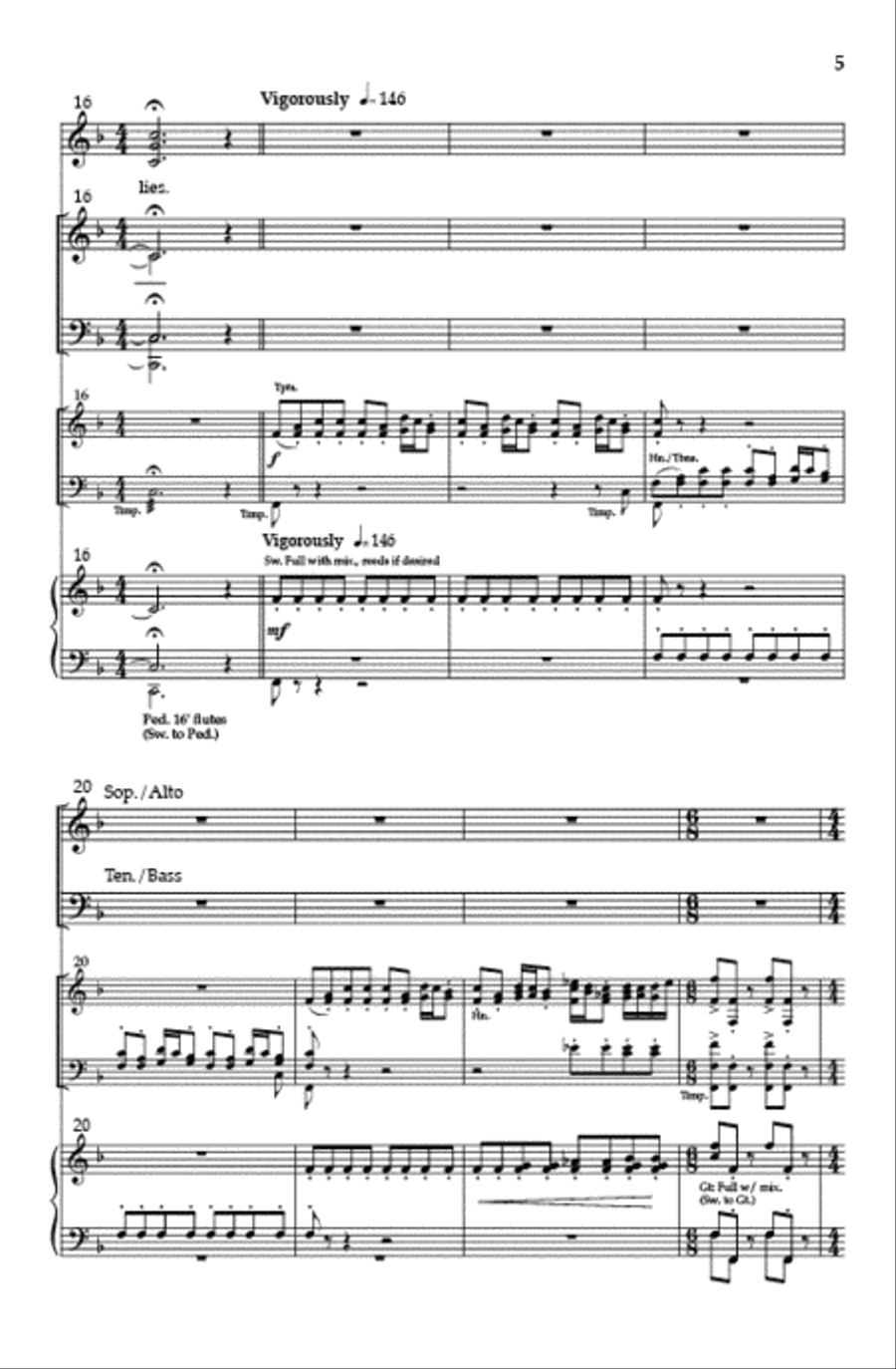 Rejoice, Ye Heavenly Powers (Vocal Score) Divisi scores gallery preview page 4
