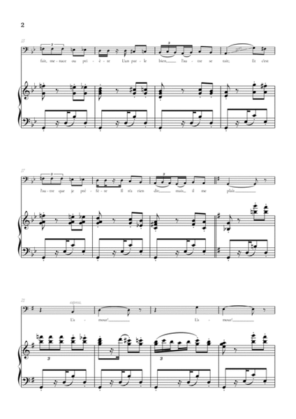 Bizet • Habanera from Carmen in G minor [Gm] | bass voice sheet music with piano accompaniment image number null