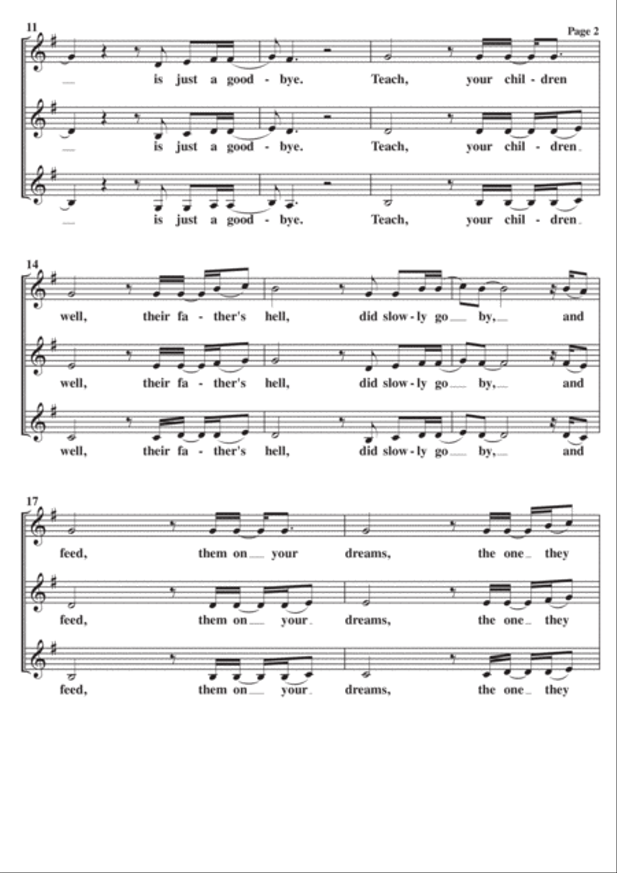 Teach Your Children SSA scores gallery preview page 2