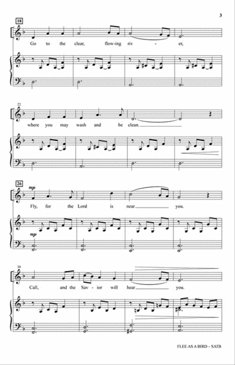Flee As a Bird Flee As a Bird 4-Part scores gallery preview page 3