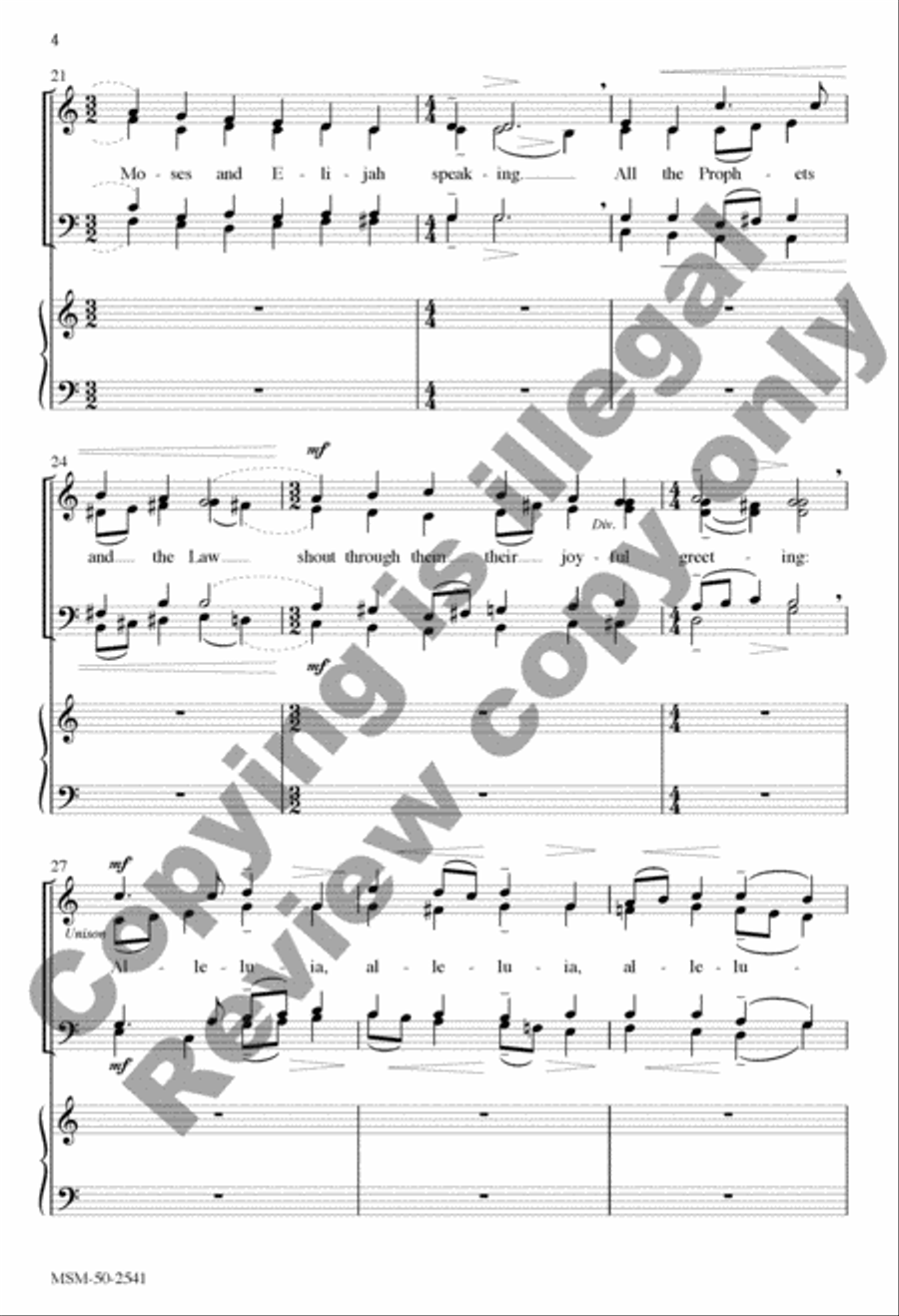 Jesus, on the Mountain Peak 4-Part scores gallery preview page 4