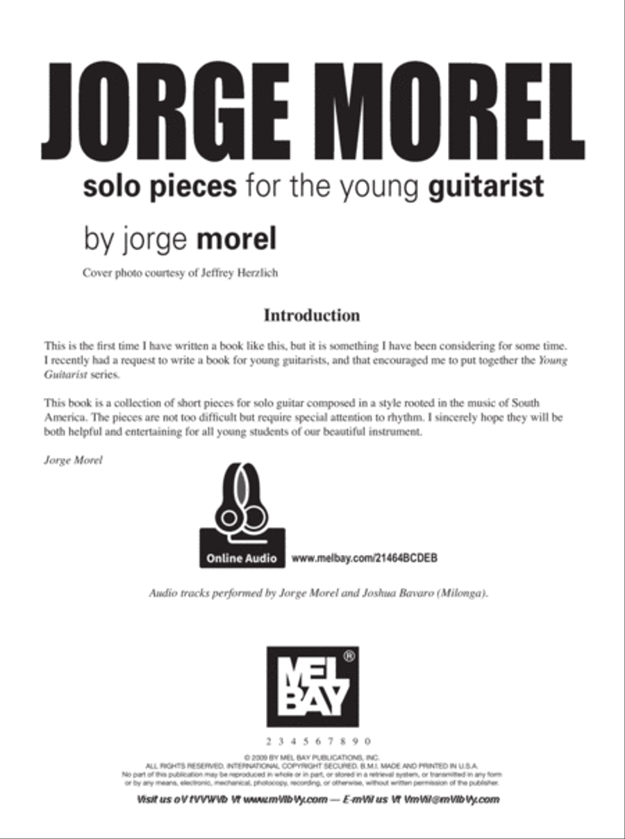 Jorge Morel: Solo Pieces for the Young Guitarist image number null