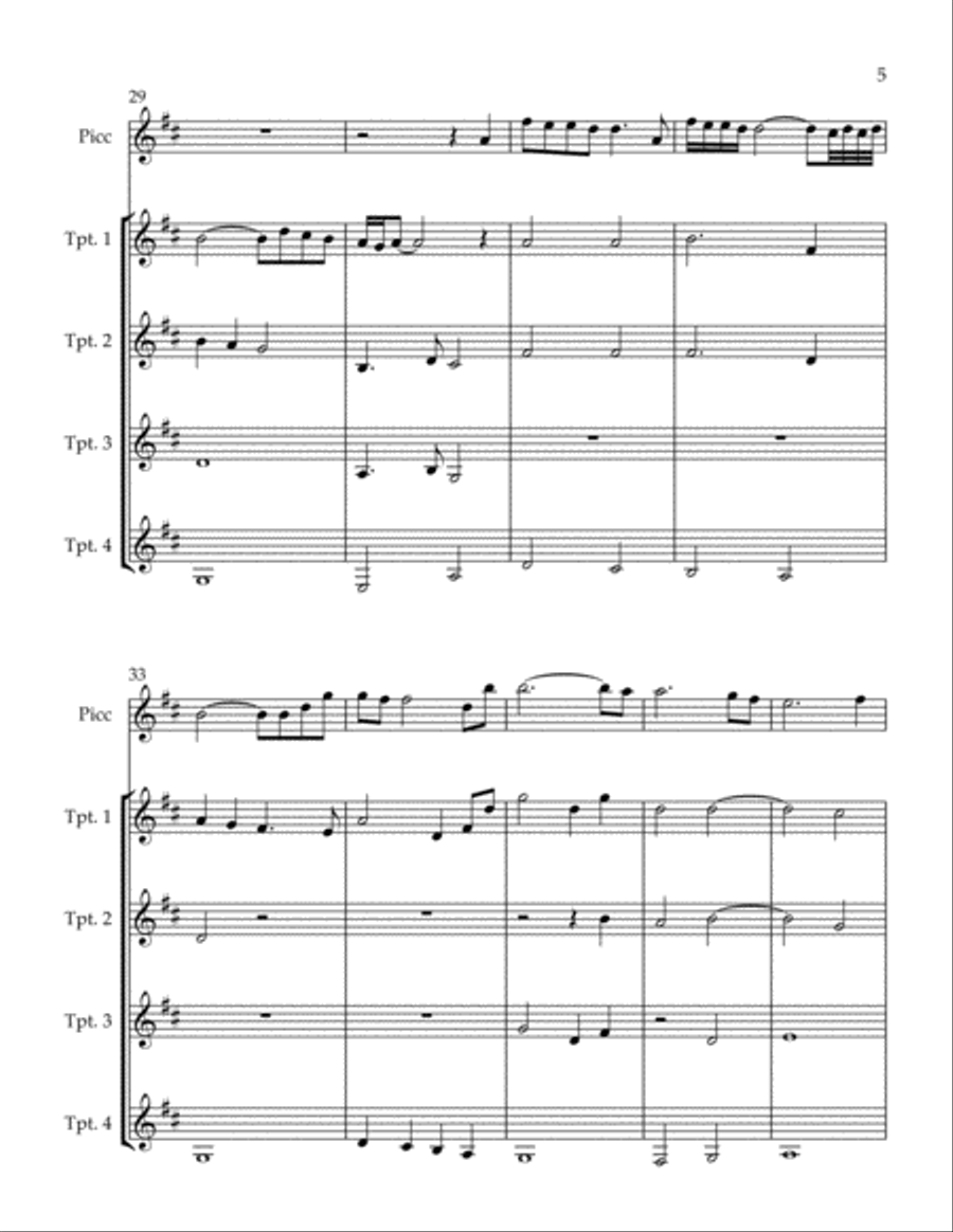 Gabriel's Oboe Trumpet Solo scores gallery preview page 5