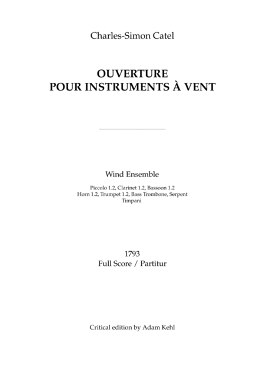 Ouverture pour instruments à vent Concert Band scores gallery preview page 2