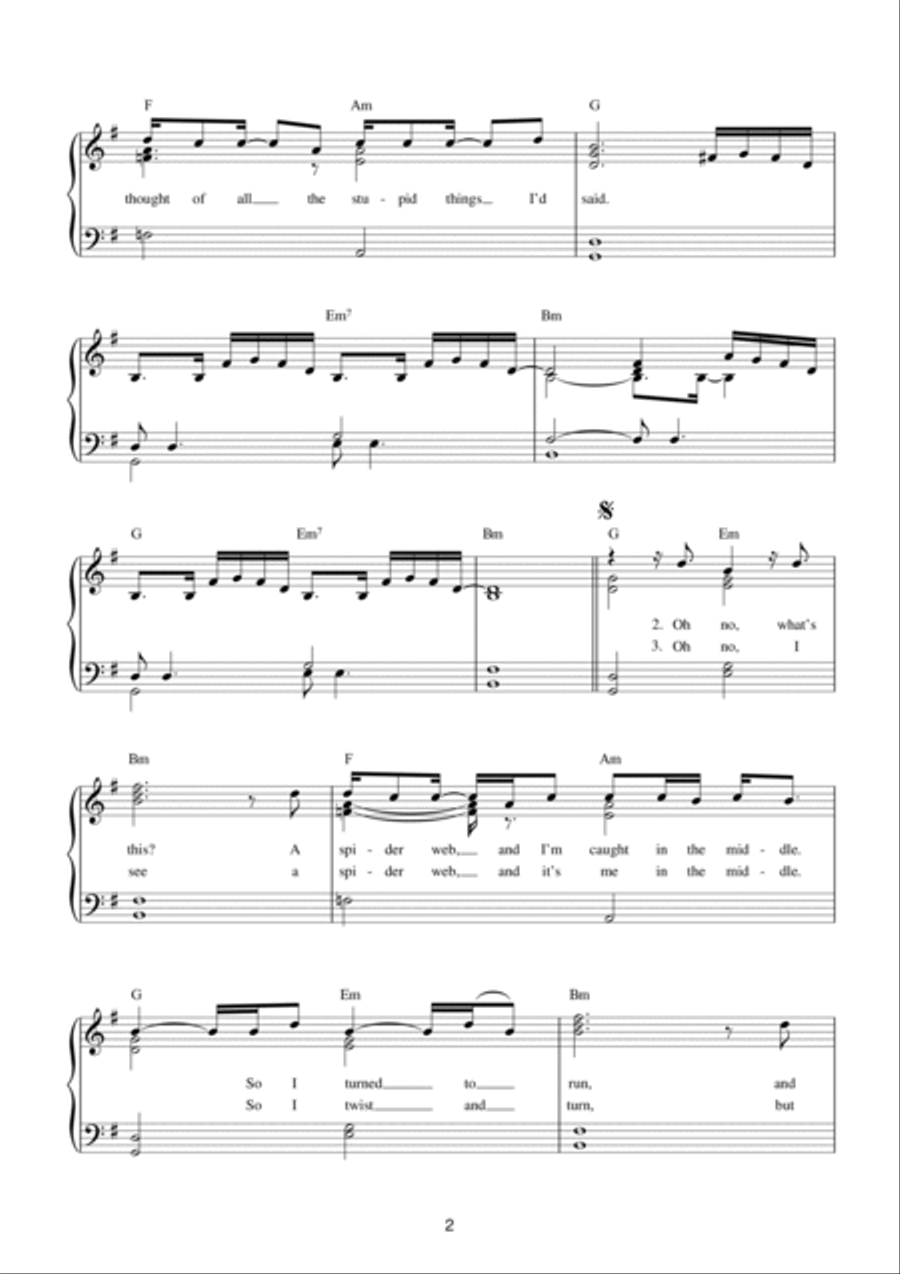 Trouble Easy Piano scores gallery preview page 2