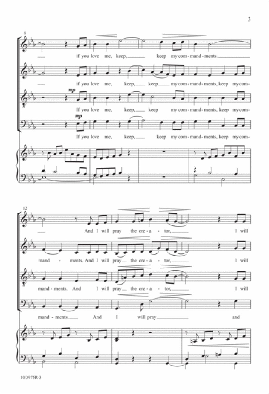 If You Love Me If You Love Me 4-Part scores gallery preview page 3