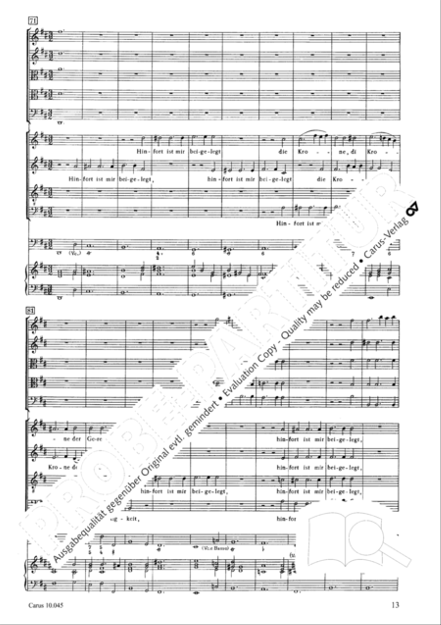 Die Zeit meines Abschieds ist vorhanden 4-Part scores gallery preview page 14