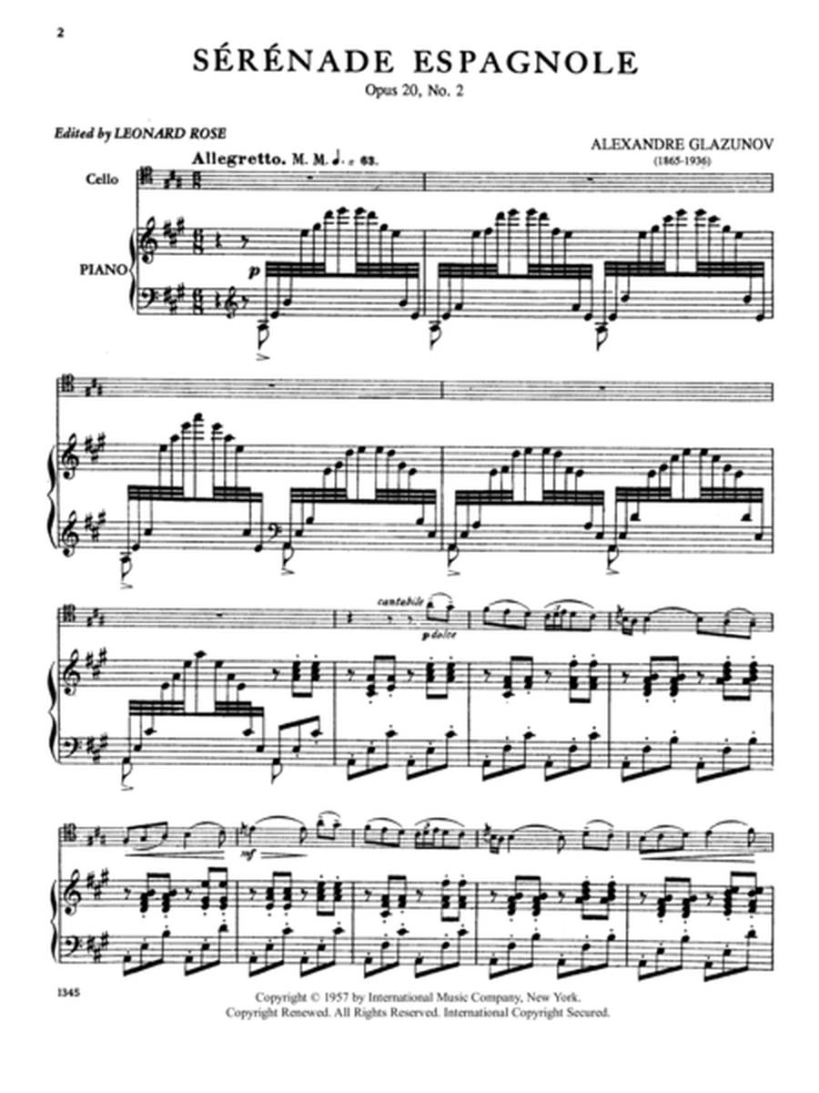 Serenade Espagnole, Opus 20, No. 2