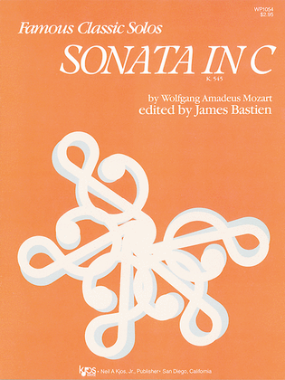Book cover for Sonatina in C K 545