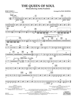 The Queen Of Soul (arr. Paul Murtha)- Conductor Score (Full Score) - Percussion 2