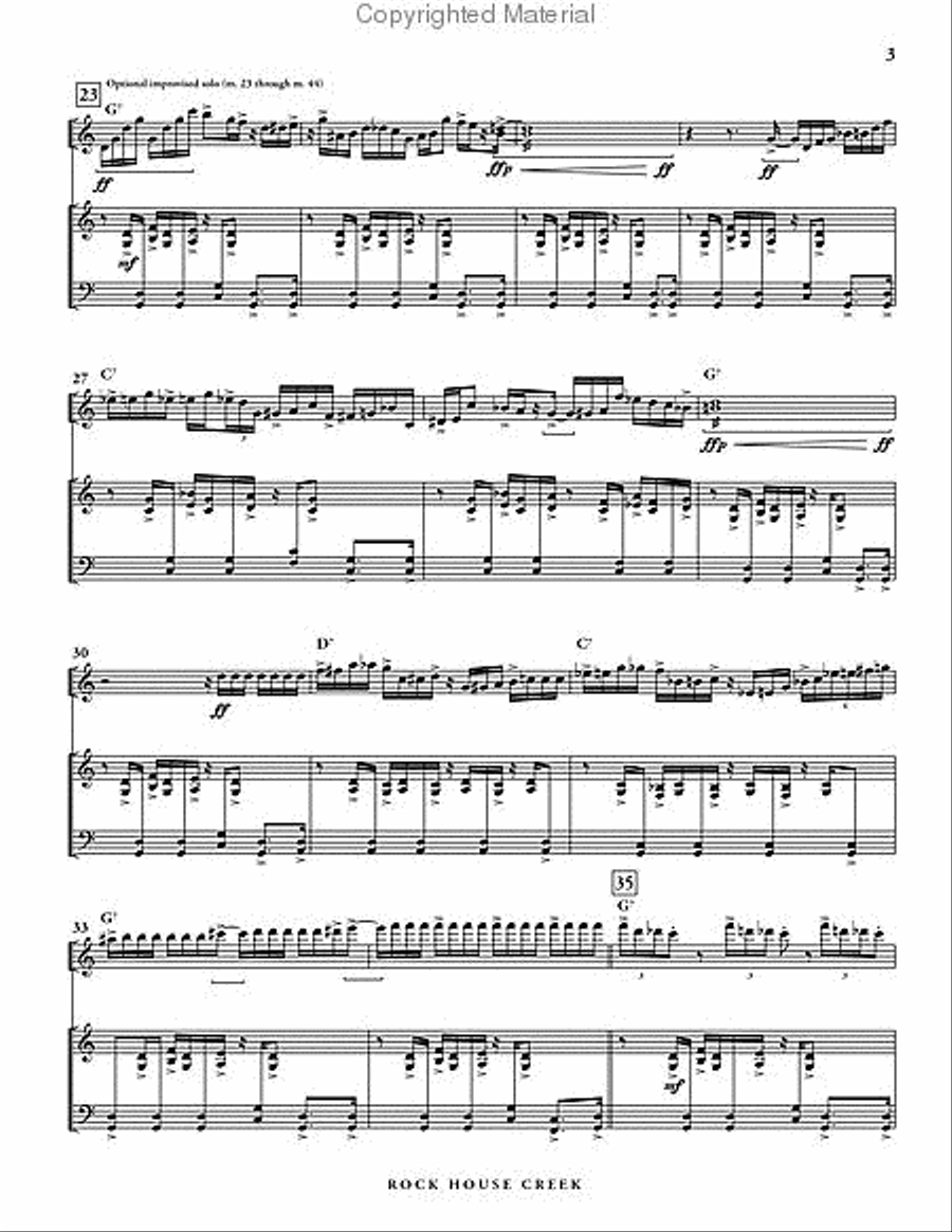 Rock House Creek (score & parts) Percussion Ensemble scores gallery preview page 4