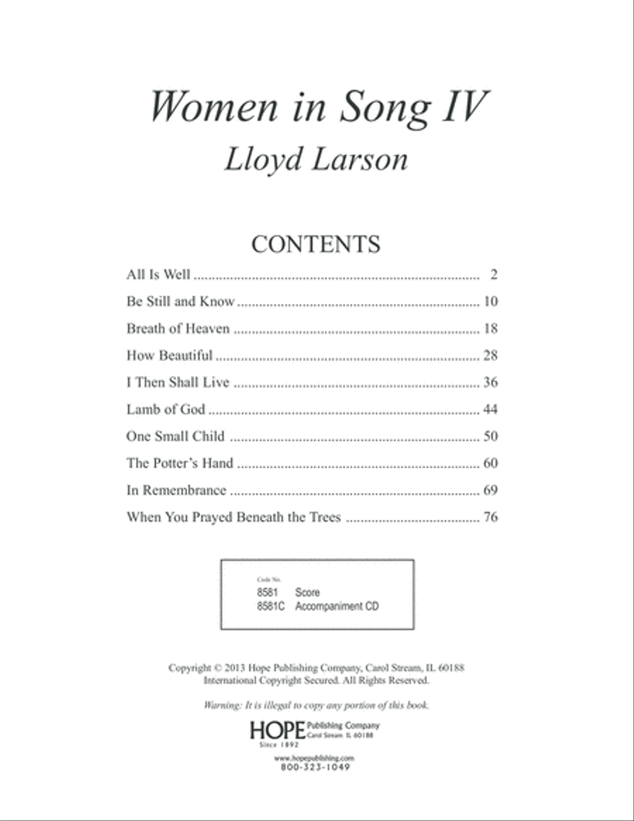 Women in Song 4 Women in Song 4 SSA scores gallery preview page 3