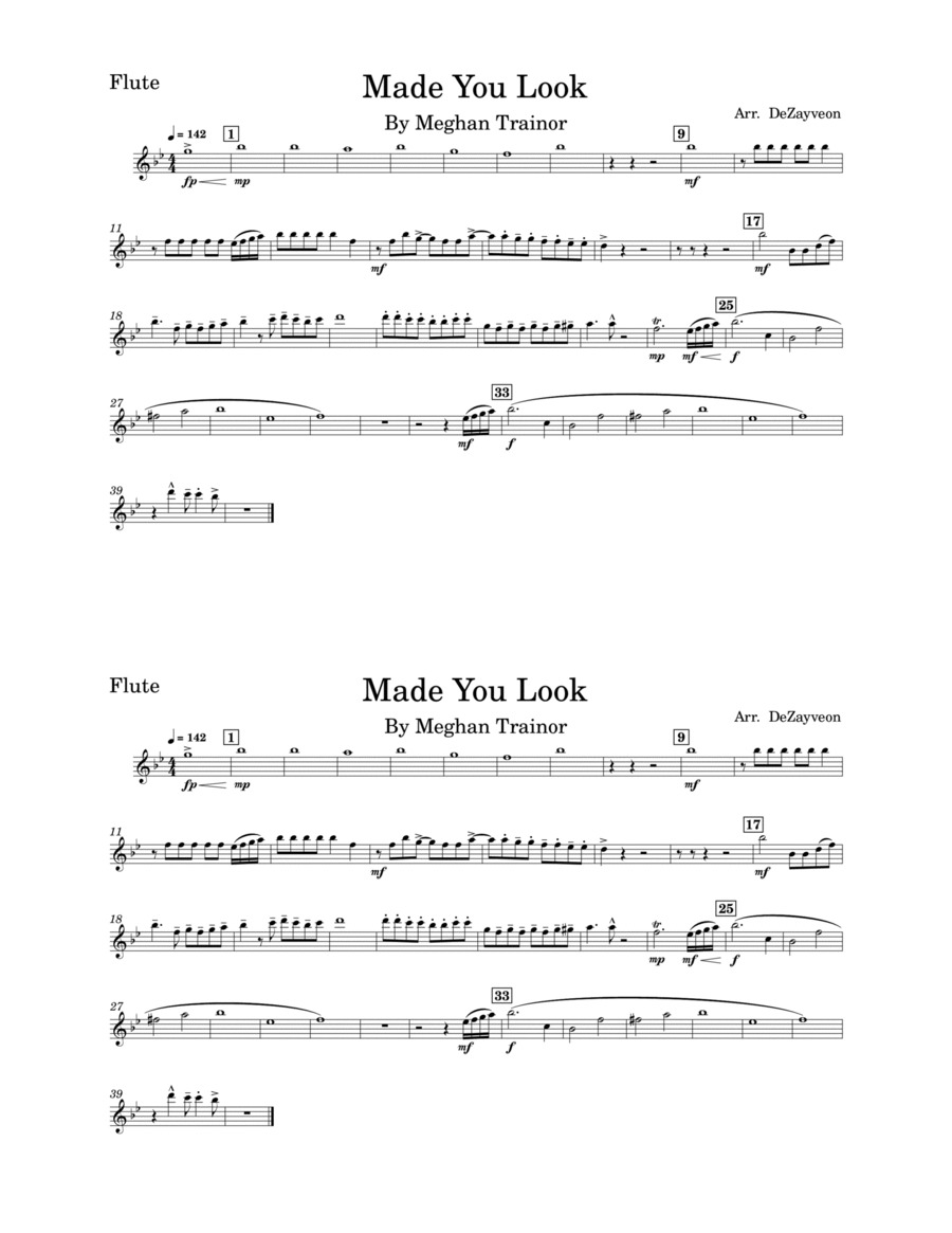 Made You Look Made You Look Marching Band scores gallery preview page 1